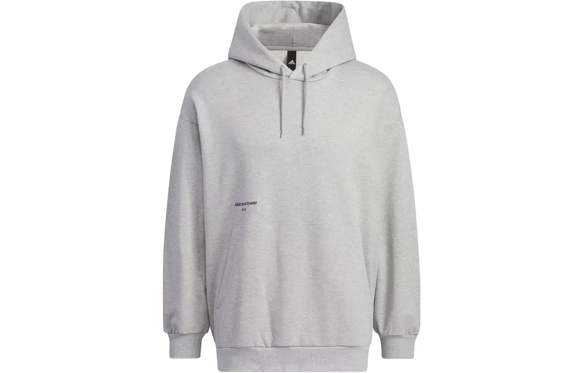 Adidas Sweatshirts Men's Medium Heather Gray Hooded Moderate Regular
