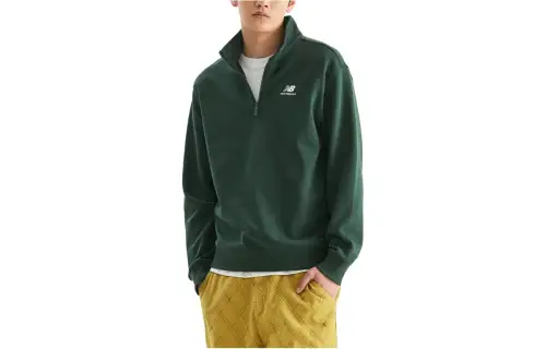 New Balance Overfit B1 Sweatshirts Unisex Green Stand Collar Moderate Other