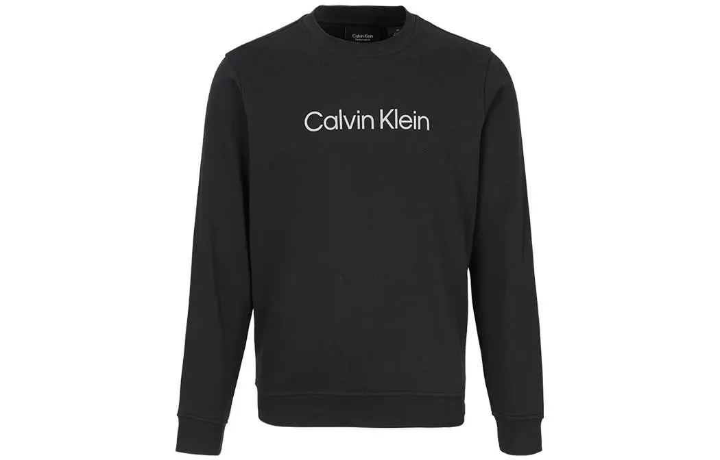 Calvin Klein Sweatshirts Men's Black Crew Neck Moderate Regular