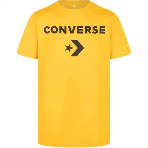 Converse T Shirts Men's Yellow Crew Neck
