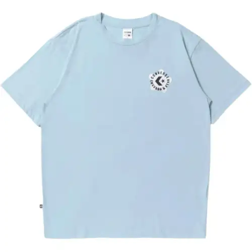 Converse Tee CV FLOWER GRAHPIC T Shirt Men's Winter Blue
