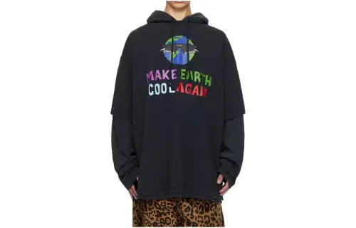 Vetements Sweatshirts Men's Black Hooded Moderate Other