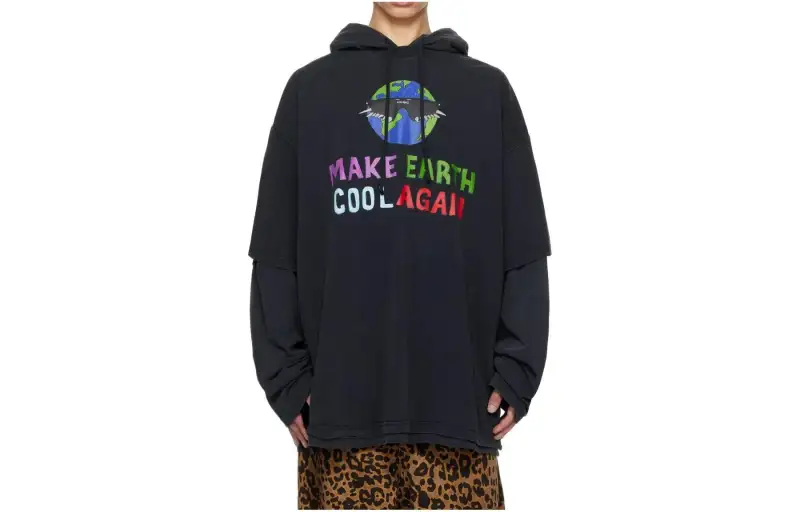 Vetements Sweatshirts Men's Black Hooded Moderate Other