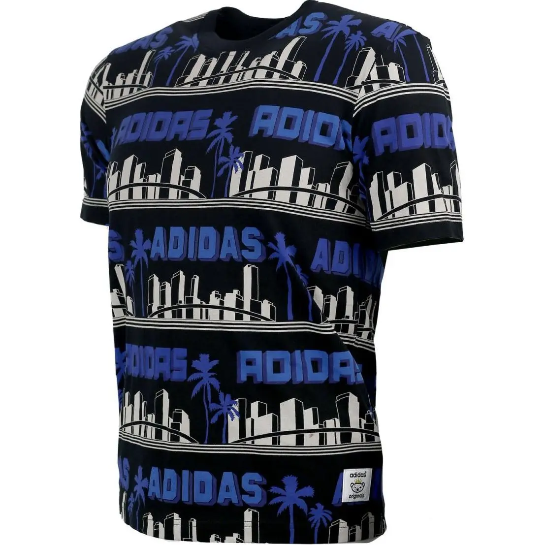 Adidas Koszulka T Shirt Men's White/Blue/Black