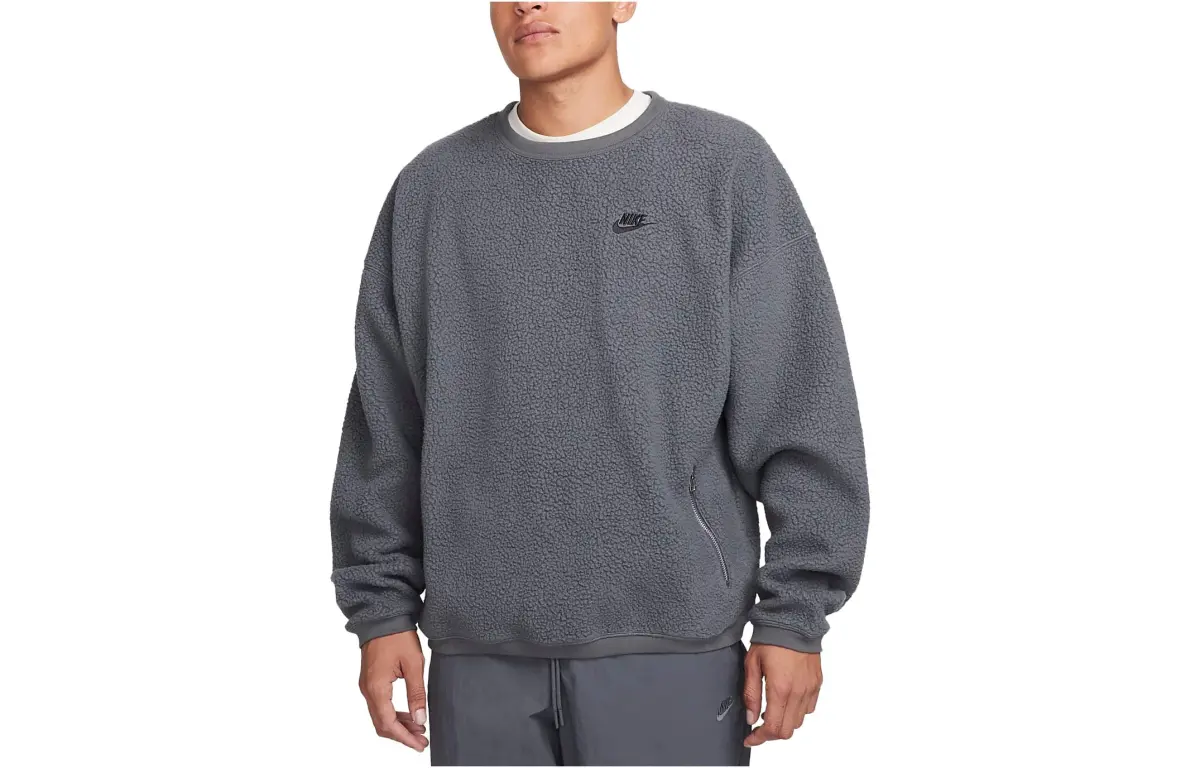 Nike Sweatshirts Men's Gray Crew Neck Moderate Other