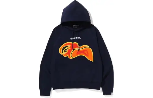 Bape Layered Patch Loose Fit Pullover Hoodie