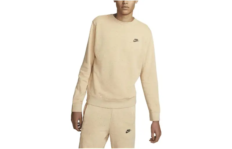 Nike Sweatshirts Men's Ecru Crew Neck Moderate Regular