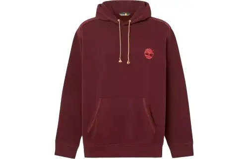 Timberland Sweatshirts Men's Dark Red Hooded Moderate Regular