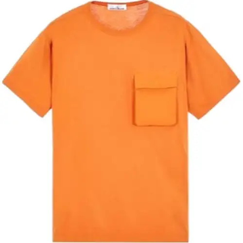 STONE ISLAND T Shirt Men's Orange