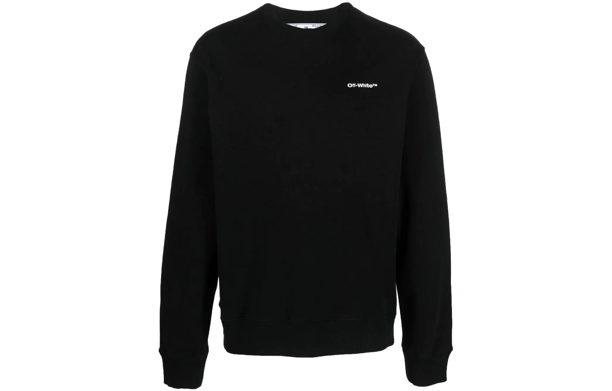 OFF WHITE Wave Outl Diag Slim Crewneck