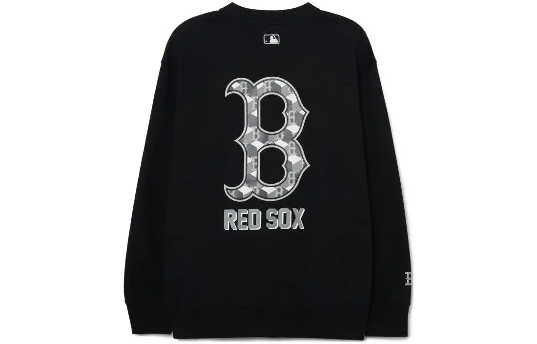 MLB Boston Red Sox Sweatshirts Unisex Black Crew Neck Moderate