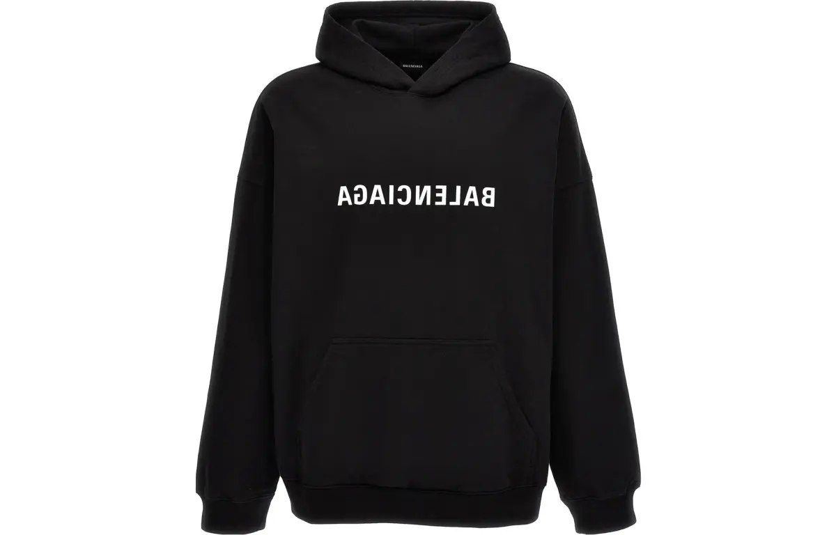 Balenciaga Sweatshirt, Loose Fit Men's Black