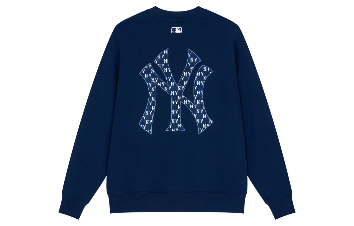 MLB Sweatshirts Unisex Navy Blue Crew Neck Moderate