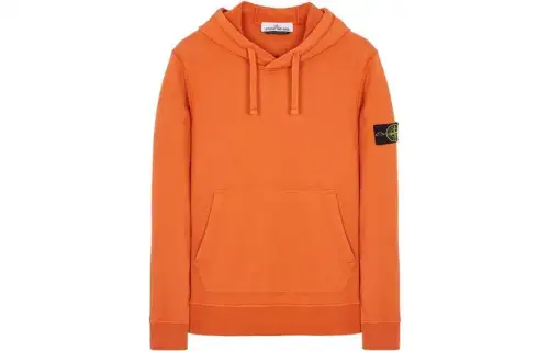 STONE ISLAND SS23 Sweatshirts Men's Orange Hooded Moderate Regular