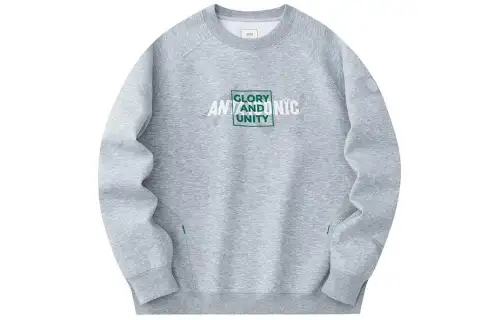 Anta Life Collection Sweatshirt Unisex Gray Heather Gray