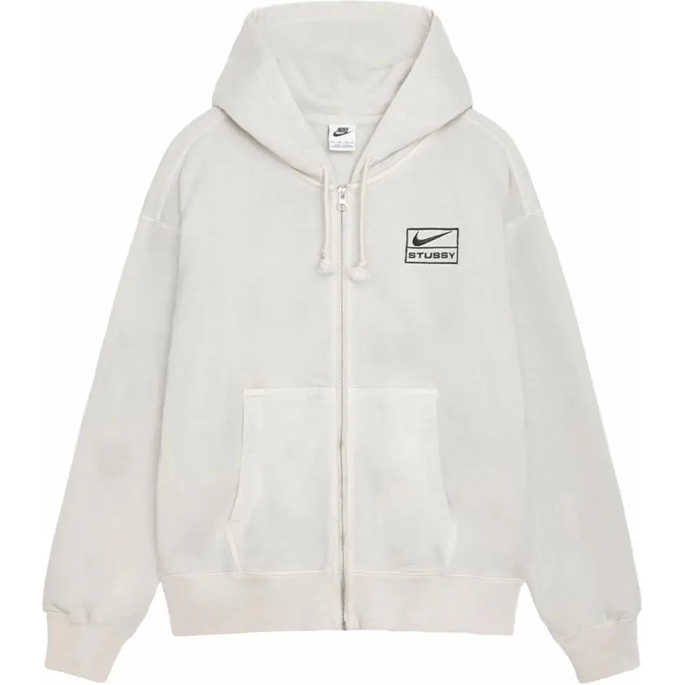 Stussy X Nike Pigment Dyed Fleece Zip Hoodie Asia Sizing