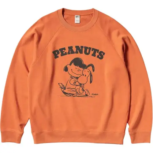 UNIQLO PEANUTS UT Sweatshirt Unisex Orange Yellow