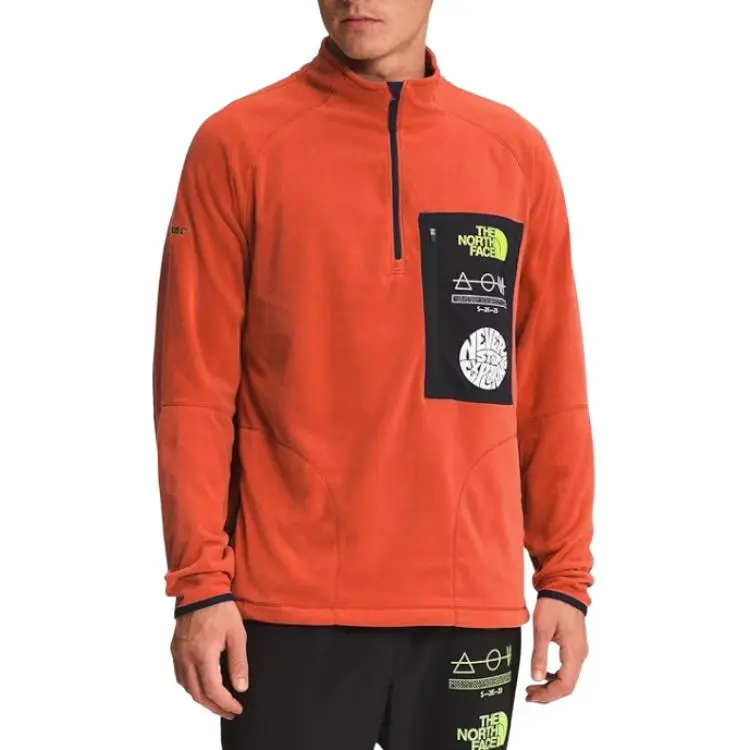 THE NORTH FACE Sweatshirts Men's Orange Turtleneck Moderate Regular