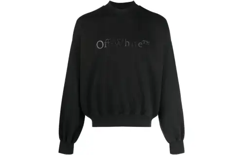 OFF WHITE Bookish Laund Boxy Crewneck