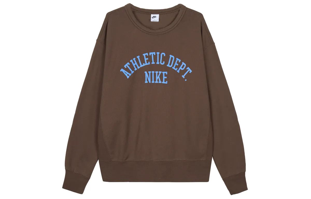 Nike Sweatshirts Men's Brown Crew Neck Moderate Regular