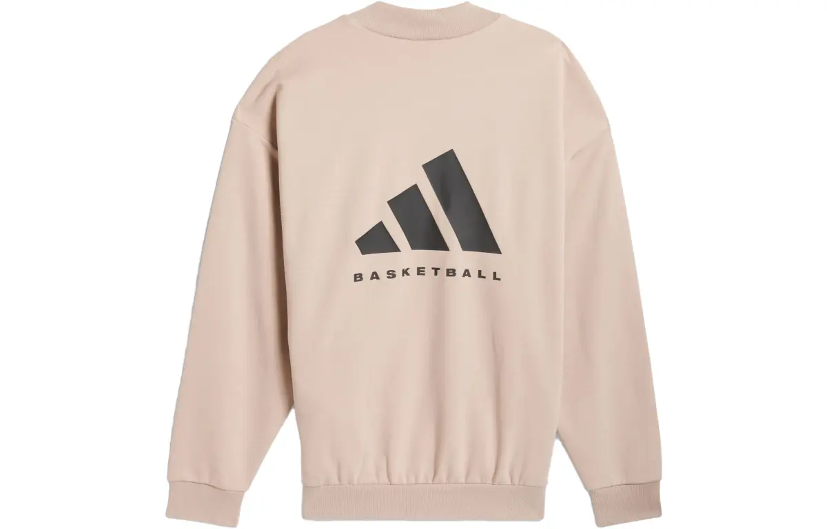 Adidas Sweatshirts Unisex Pearl Smoke Gray Crew Neck Moderate Straight Fit