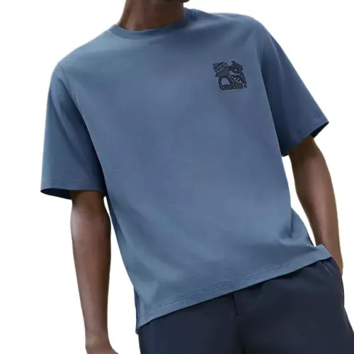 HERMES T Shirts Men's Blue Crew Neck