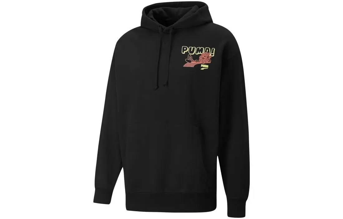 PUMA Downtown Sweatshirts Men's Black Hooded Moderate Regular