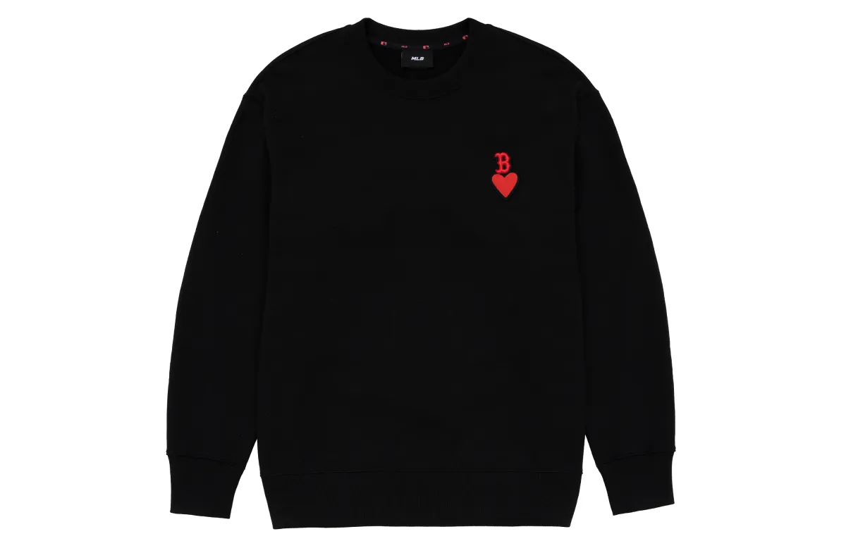 MLB Sweatshirts Unisex Black Crew Neck Moderate