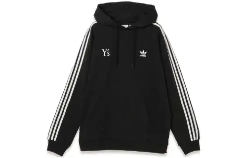 Adidas Originals X Yohji Yamamoto Y 3 Sweatshirts Unisex Black Hooded Moderate Regular