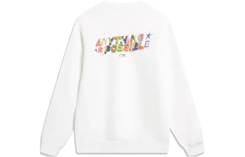 Li Ning Sports Trendy Collection Sweatshirt Men's Standard White