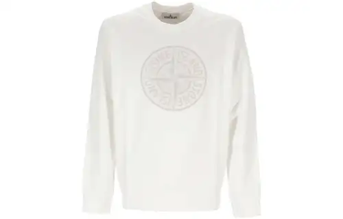 STONE ISLAND Logo-embroidered Cotton Sweatshirt