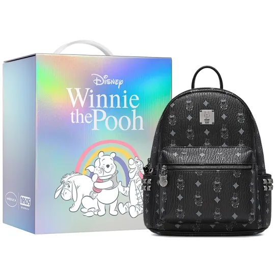 Disney Winnie the Pooh WINNIE эксклюзивная металлическая табличка в стиле ретро с фурнитурной пряжкой и молнией из искусственной кожи в сочетании с синтетической кожей рюкзак женская сумка среднего размера женская коричневая