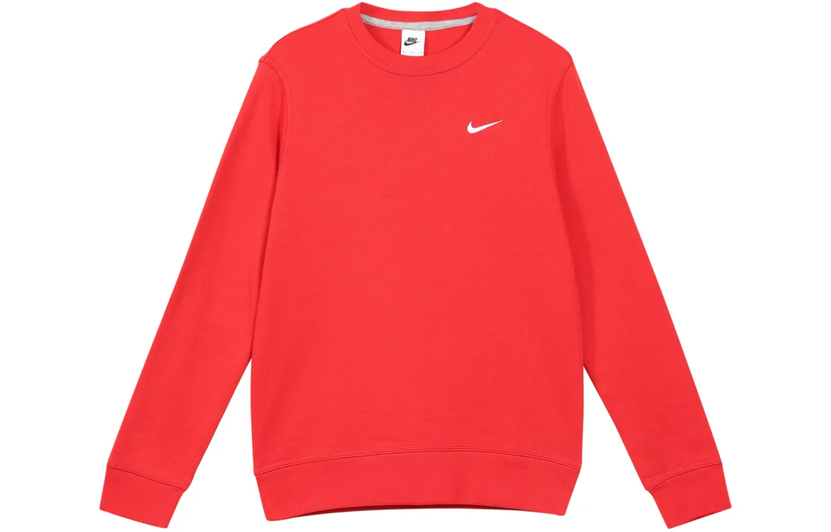 Nike Sweatshirts Men's Red Crew Neck Moderate Regular