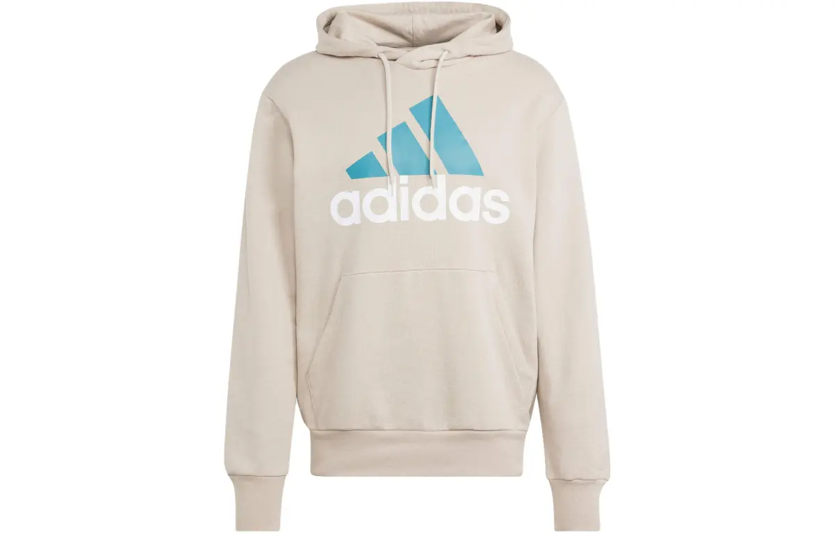 Adidas Sweatshirts Men's Beige Hooded Moderate Straight Fit