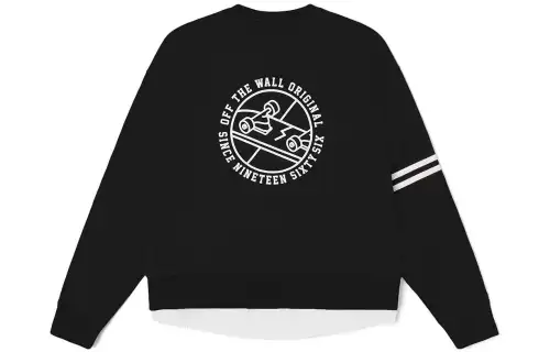 Vans Sweatshirts Unisex Black Crew Neck Moderate Regular