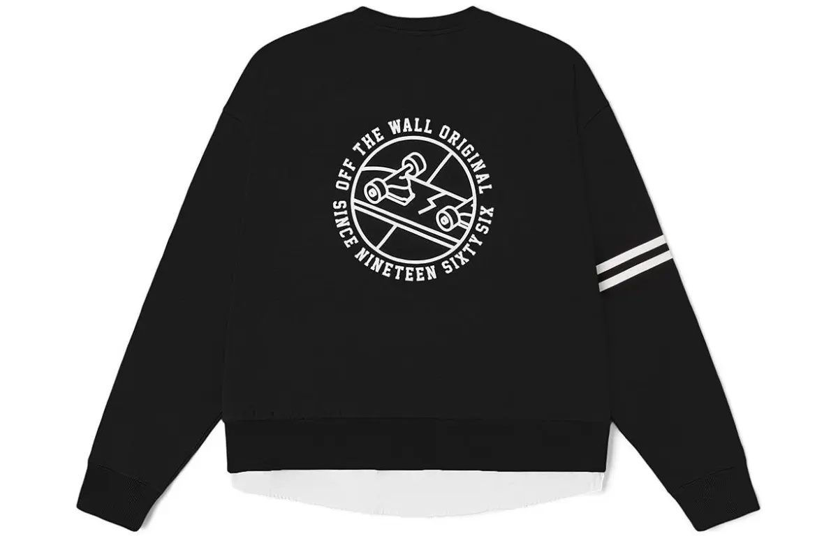 Vans Sweatshirts Unisex Black Crew Neck Moderate