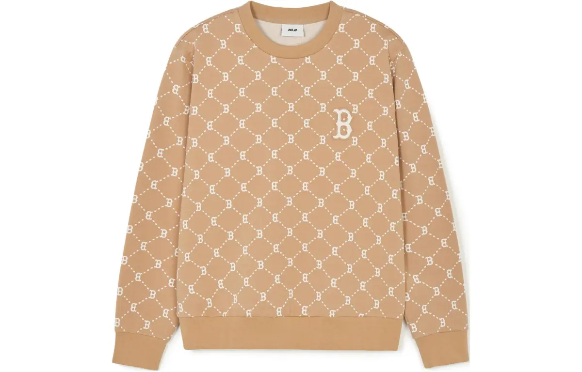 MLB Sweatshirts Unisex Brown Crew Neck Moderate