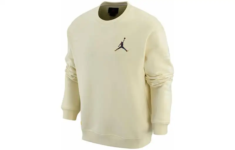 Jordan Cream Sweatshirts Men's Coconut Milk Crew Neck Moderate Regular