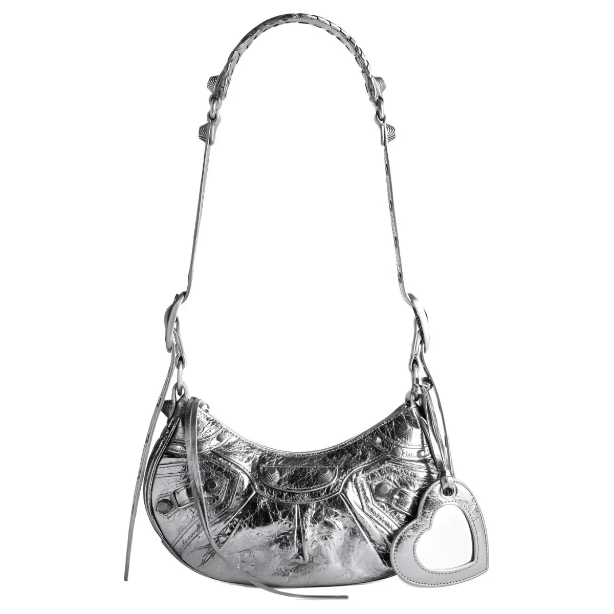 Balenciaga Le Cagole Shoulder Bag Xs Metallized Silver