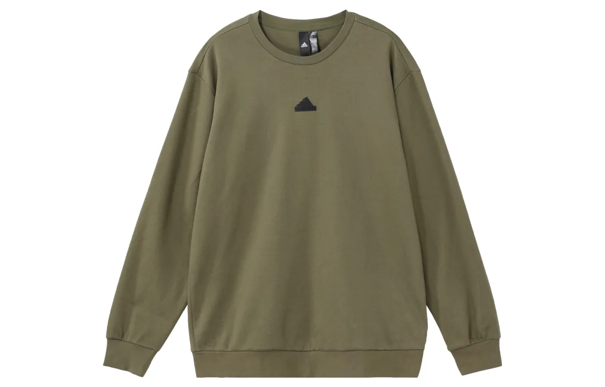Adidas Sweatshirts Men's Green Crew Neck Moderate