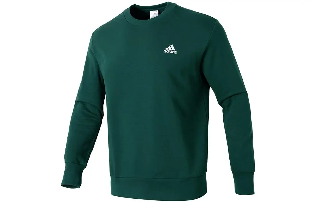 Adidas Sweatshirts Men's Green Crew Neck Moderate Regular
