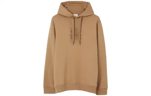 Burberry Embroidered Monogram Ekd Cotton Hoodie