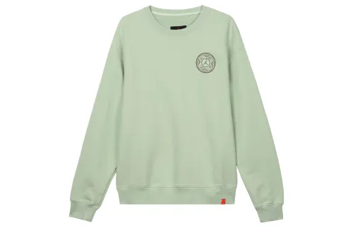 Jordan CNY Sweatshirts Men's Green Crew Neck Moderate Regular