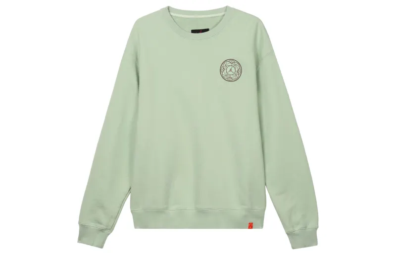 Jordan CNY Sweatshirts Men's Green Crew Neck Moderate Regular