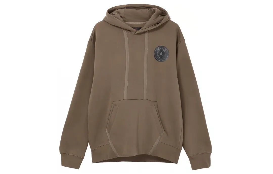 Jordan Men Paris Saint-Germain Logo Hoodie 'Brown'