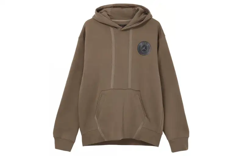 Jordan Men Paris Saint-Germain Logo Hoodie 'Brown'