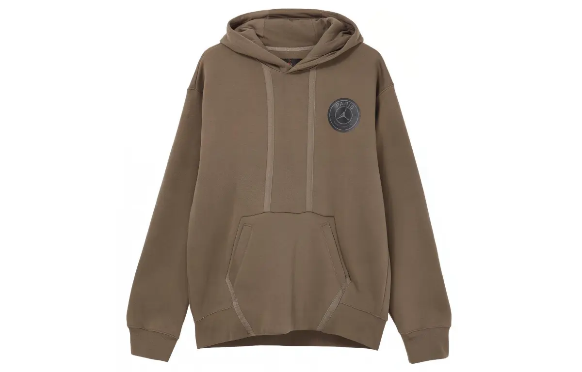 Jordan Men Paris Saint-Germain Logo Hoodie 'Brown'