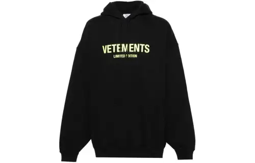 Vetements Logo-print Jersey Hoodie