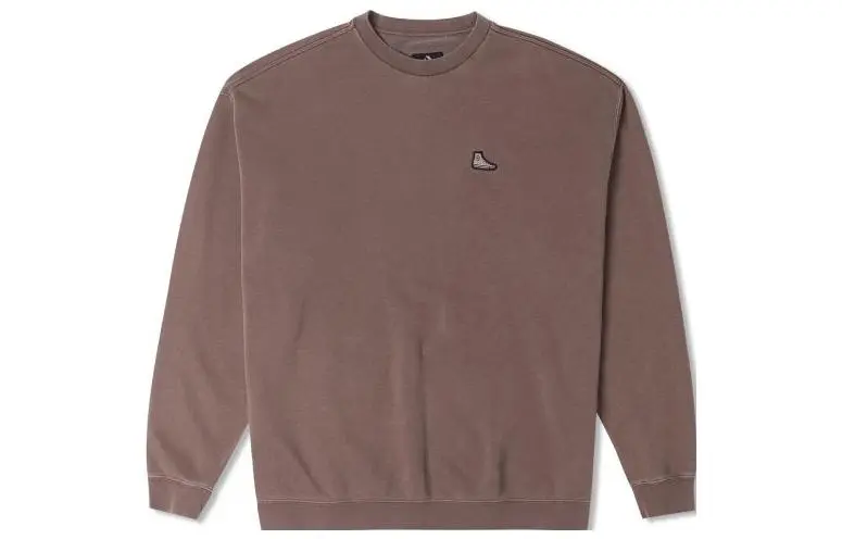 Converse Sweatshirts Unisex Brown Crew Neck Moderate Straight Fit