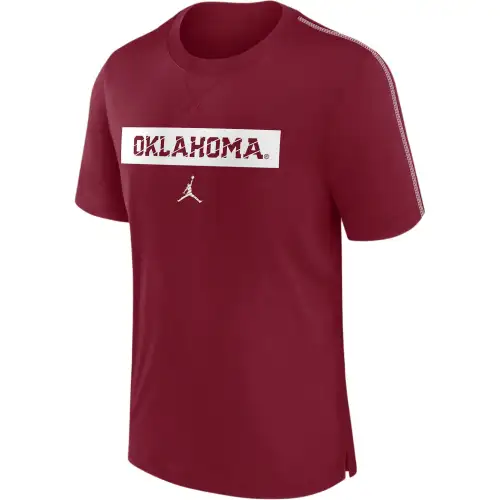 Jordan Oklahoma Sooners Sideline Player Men's Nike Dri FIT College T Shirt